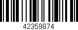 Código de barras (EAN, GTIN, SKU, ISBN): '42359874'