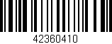 Código de barras (EAN, GTIN, SKU, ISBN): '42360410'
