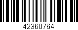 Código de barras (EAN, GTIN, SKU, ISBN): '42360764'