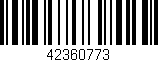 Código de barras (EAN, GTIN, SKU, ISBN): '42360773'