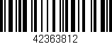 Código de barras (EAN, GTIN, SKU, ISBN): '42363812'