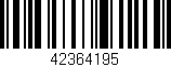 Código de barras (EAN, GTIN, SKU, ISBN): '42364195'