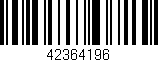 Código de barras (EAN, GTIN, SKU, ISBN): '42364196'