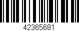 Código de barras (EAN, GTIN, SKU, ISBN): '42365681'