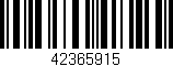 Código de barras (EAN, GTIN, SKU, ISBN): '42365915'
