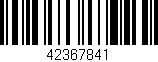 Código de barras (EAN, GTIN, SKU, ISBN): '42367841'