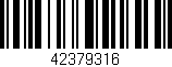 Código de barras (EAN, GTIN, SKU, ISBN): '42379316'
