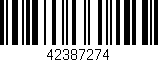 Código de barras (EAN, GTIN, SKU, ISBN): '42387274'