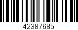 Código de barras (EAN, GTIN, SKU, ISBN): '42387685'