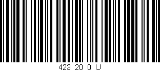 Código de barras (EAN, GTIN, SKU, ISBN): '423_20_0_U'