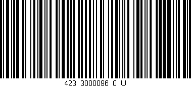 Código de barras (EAN, GTIN, SKU, ISBN): '423_3000096_0_U'