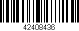 Código de barras (EAN, GTIN, SKU, ISBN): '42408436'