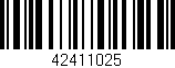 Código de barras (EAN, GTIN, SKU, ISBN): '42411025'