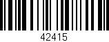Código de barras (EAN, GTIN, SKU, ISBN): '42415'