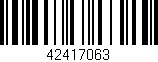 Código de barras (EAN, GTIN, SKU, ISBN): '42417063'