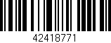 Código de barras (EAN, GTIN, SKU, ISBN): '42418771'