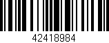 Código de barras (EAN, GTIN, SKU, ISBN): '42418984'