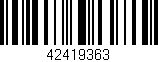 Código de barras (EAN, GTIN, SKU, ISBN): '42419363'