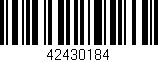 Código de barras (EAN, GTIN, SKU, ISBN): '42430184'