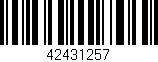 Código de barras (EAN, GTIN, SKU, ISBN): '42431257'