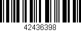 Código de barras (EAN, GTIN, SKU, ISBN): '42436398'