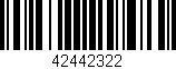 Código de barras (EAN, GTIN, SKU, ISBN): '42442322'