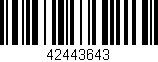 Código de barras (EAN, GTIN, SKU, ISBN): '42443643'