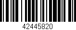 Código de barras (EAN, GTIN, SKU, ISBN): '42445820'