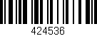Código de barras (EAN, GTIN, SKU, ISBN): '424536'