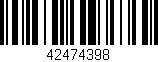 Código de barras (EAN, GTIN, SKU, ISBN): '42474398'