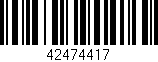 Código de barras (EAN, GTIN, SKU, ISBN): '42474417'