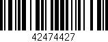 Código de barras (EAN, GTIN, SKU, ISBN): '42474427'
