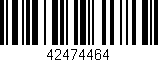 Código de barras (EAN, GTIN, SKU, ISBN): '42474464'