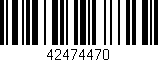Código de barras (EAN, GTIN, SKU, ISBN): '42474470'