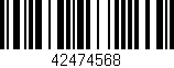 Código de barras (EAN, GTIN, SKU, ISBN): '42474568'