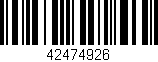 Código de barras (EAN, GTIN, SKU, ISBN): '42474926'