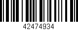 Código de barras (EAN, GTIN, SKU, ISBN): '42474934'