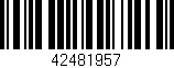Código de barras (EAN, GTIN, SKU, ISBN): '42481957'