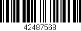 Código de barras (EAN, GTIN, SKU, ISBN): '42487568'