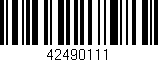 Código de barras (EAN, GTIN, SKU, ISBN): '42490111'