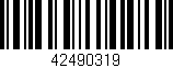 Código de barras (EAN, GTIN, SKU, ISBN): '42490319'