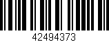 Código de barras (EAN, GTIN, SKU, ISBN): '42494373'