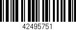 Código de barras (EAN, GTIN, SKU, ISBN): '42495751'