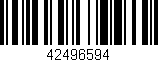 Código de barras (EAN, GTIN, SKU, ISBN): '42496594'