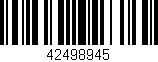 Código de barras (EAN, GTIN, SKU, ISBN): '42498945'