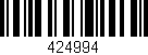 Código de barras (EAN, GTIN, SKU, ISBN): '424994'