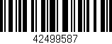 Código de barras (EAN, GTIN, SKU, ISBN): '42499587'