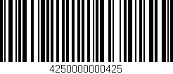 Código de barras (EAN, GTIN, SKU, ISBN): '4250000000425'