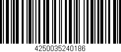 Código de barras (EAN, GTIN, SKU, ISBN): '4250035240186'