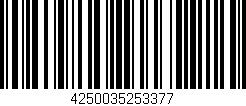 Código de barras (EAN, GTIN, SKU, ISBN): '4250035253377'